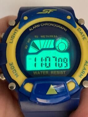 Rare Sonata SF Chennai Super King Digital Multifunction Watch 44mm Fresh Battery
